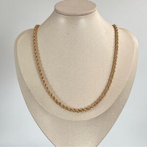 4/$15 Thick Gold Rope Chain Necklace